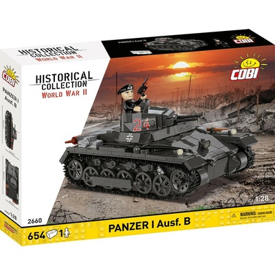 Cobi 2660 II WW Panzer I Ausf B, 1:28, 654 k, 1 f