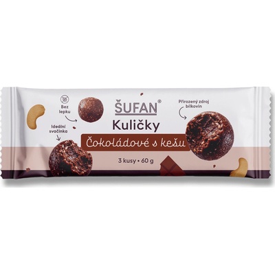 Šufan Kuličky Čokoládové s kešu 60 g