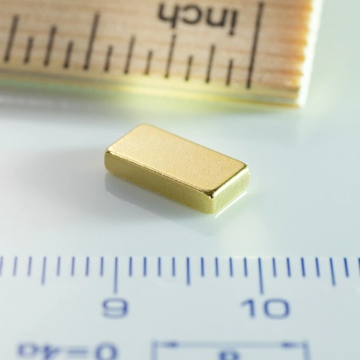 Magsy Neodymový magnet kvádr 10x5x2 Au 80 °C, VMM10-N50