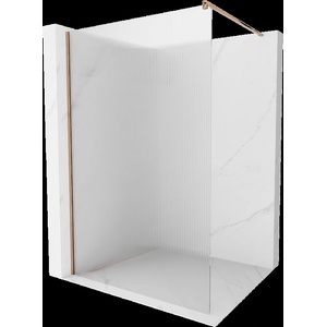 Mexen Kioto душ кабина Walk-in 90 x 200 см, ивици 8 мм, розово злато - 800-090-101-60-09 (800-090-101-60-09)