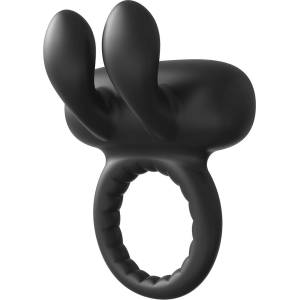 DreamToys Ramrod Rabbit Vibrating Cockring Black