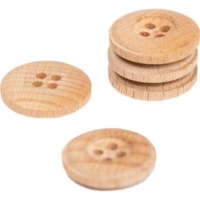 Dřevěný knoflík Drops kulatý Ø 20 mm buk