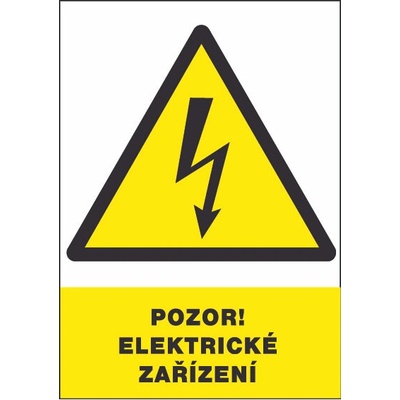 Tabulka bezpečnostní - Pozor! Elektrické zařízení 300 x 210 mm, balení 1 ks