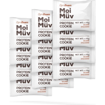 GymBeam MoiMüv Protein Cookie 12 x 75 g двоен шоколад