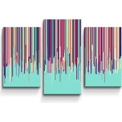 Sablio Obraz - 3-dílný Stekajúca farba - 75x50 cm