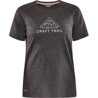 Craft Дамска тениска Craft Women's Pro Trail Wool S/S Tee Running shirt - Black / Melange (916-1598-0113)