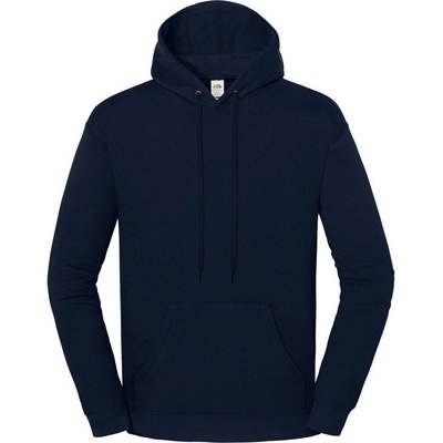 FRUIT OF THE LOOM Iconic Premium Hooded Sweat mikina s kapucí tmavě modrá