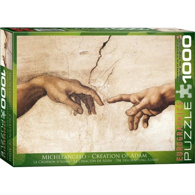 Eurographics Michelangelo Stvorenie Adama detail 1000 dielov