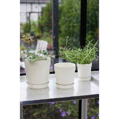 sagaform Саксийка за цветя декоративна от каменинови изделия 17 x 19 cm (5018393)