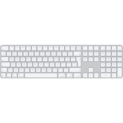 Клавиатура Apple Magic Keyboard (USB-C) 2024, безжична, Wireless, Bluetooth, USB Type-C, Touch ID, International English Layout, бяла (MXK73Z/A)