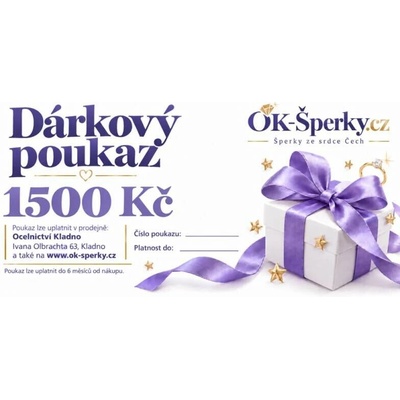 Dárkový poukaz 1500 Kč