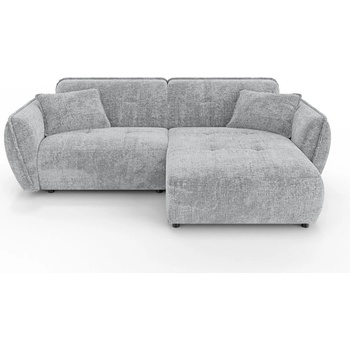 ROPEZ Светлосив шенилов ъглов диван (десен ъгъл) Nelia - Ropez (Nelia Narożnik L - Prawa OT Cremona 81)