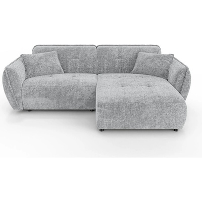 ROPEZ Светлосив шенилов ъглов диван (десен ъгъл) Nelia - Ropez (Nelia Narożnik L - Prawa OT Cremona 81)