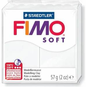 FIMO Глина, 57 g, горима, FIMO "Soft", бяла 8020-0 (8020-0)