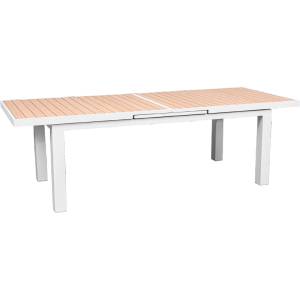  Разтегателна градинска маса kos - бяла / дъб