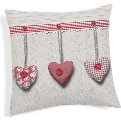 Made in Italy Visiace srdiečka červená 40 x 40 cm