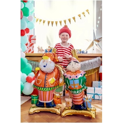 Party Deco FB160 Fóliový balón Santa s fajkou 63x106 cm