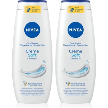 Nivea Creme Soft душ гел - грижа изгодна опаковка 2 x 500 ml