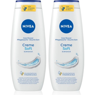 Nivea Creme Soft душ гел - грижа изгодна опаковка 2 x 500 ml