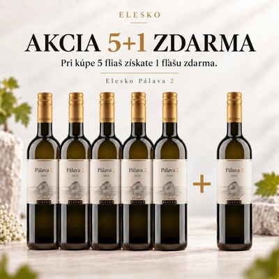 ELESKO Pálava 1 suché biele 2025 13% 6 x 0,75 l (čistá fľaša)