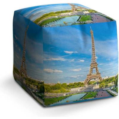 Sablio Taburet Cube Eiffel Tower 5 - 60x60x60 cm