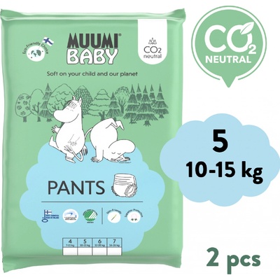 Muumi Baby Pants 5 Maxi+ 10-15 kg 2 ks