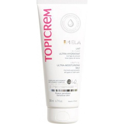 Topicrem MELA hydratačné telové mlieko Unifying Ultra-Moisturizing Milk 200 ml