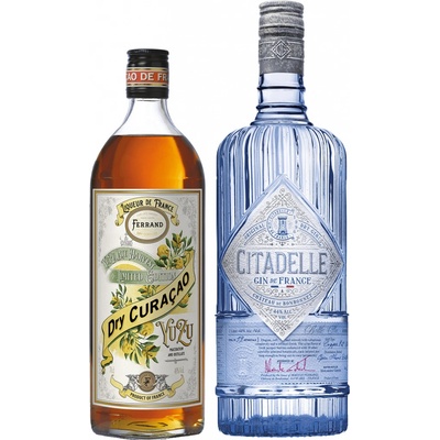 Pierre Ferrand Dry Curaçao Yuzu Citadelle Gin Original 44%, (set 1 x 0.7 L, 1 x 1 L)