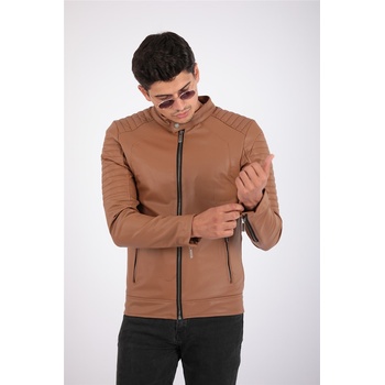 narmart Мъжко кожено яке - Канела 2021083151 (311797_Канела)