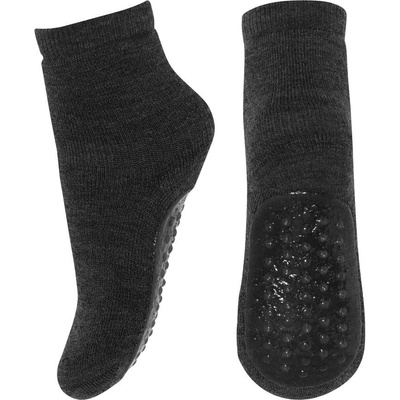 mpDenmark FROTÉ MERINO PONOŽKY MP DENMARK S PROTISKLUZEM DARK GREY MELANGE