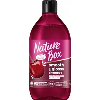 Nature Box Cherry Oil vyhladzujúci šampón na kučeravé a vlnité vlasy s čerešňovým olejom 385ml