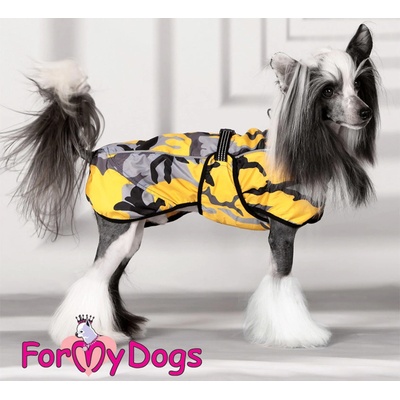 FOR MY DOGS pláštěnka YELLOW CAMOUFLAGE