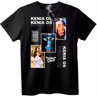 NOONEBRAND Тениска Kenia OS Колаж - 4XL, Black