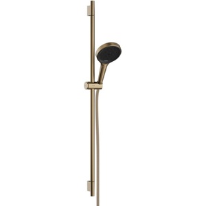 Hansgrohe Rainfinity - Душ комплект, ръчен душ, тръбно окачване и шлаух, 3 струи, EcoSmart, четкан бронз 28744140 (28744140)