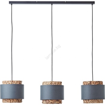 Brilliant - Пендел WATERLILLY 3xE27/60W/230V сив (BI0176)