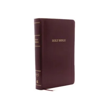 KJV Holy Bible, Personal Size Giant Print Reference Bible, Burgundy Leather-Look, 43, 000 Cross References, Red Letter, Comfort Print: King James Versi