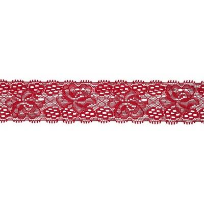 Elastická krajka, 30mm - červená – Zbozi.Blesk.cz