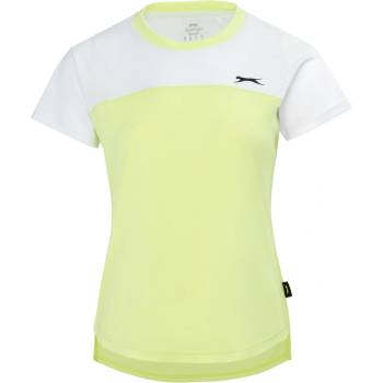 Slazenger Дамска тениска Slazenger Court Tee Ladies - White/Lime