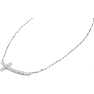 Steel Jewelry Náhrdelník ležící křížek z chirurgické oceli NH220155