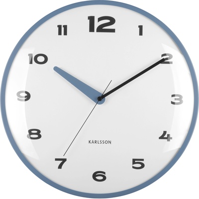 Karlsson Brisk Dome стенен часовник, син (KA6028BL)