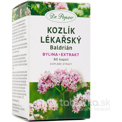 Dr.Popov Bylinné kapsle Kozlík lékařský 60 kapsúl