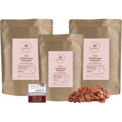 Deseo Mliečna čokoláda Dominikana 52% 2,5 kg
