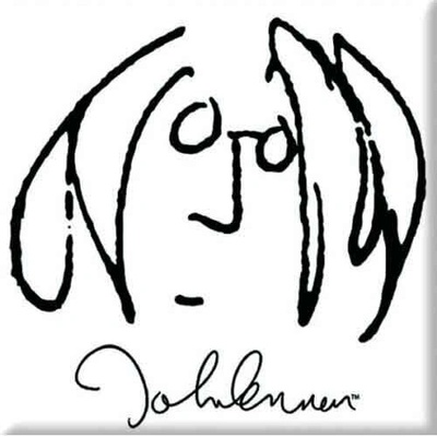 John Lennon Self Portrait Black On White Магнит (JLMAG15)
