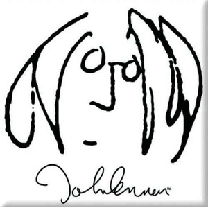 John Lennon Self Portrait Black On White Магнит (JLMAG15)