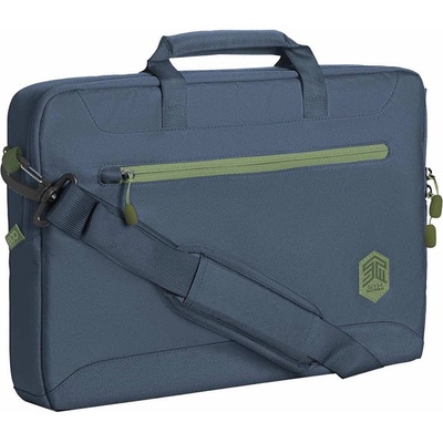STM Качествена чанта с презрамка за преносими компютри до 16 инча - STM Eco Laptop Brief (син) (STM-117-393P-02)