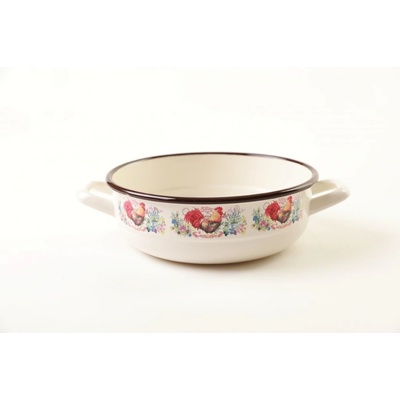 Metalac Kohout smaltovaná mísa s uchy 24 cm 3,5 l