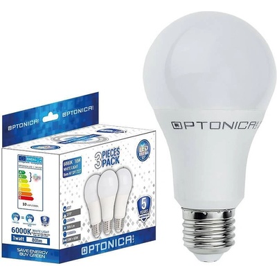 OPTONICA Led КРУШКА a60 e27 12w 1055lm ra-80 ac175-265v 4500k - 3 БРОЯ/КАШОН (1731)