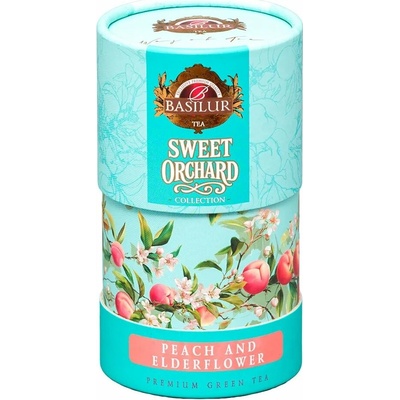 BASILUR Sweet orchard peach & elderflower zelený čaj 75 g