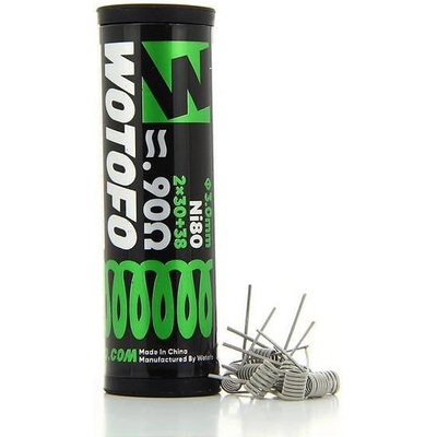 Wotofo 10 coils Dual Core Fused Clapton NI 80 30*2+38 0.9 ohm Wotofo