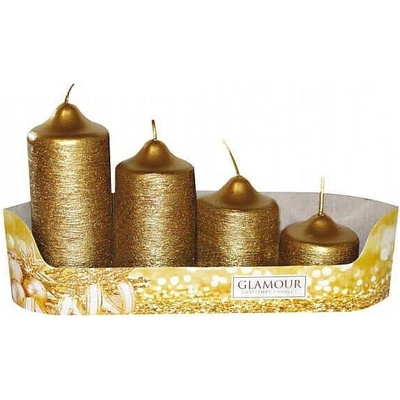 Ceramicus Adventní STUPŇOVITÉ TAURUS d4,5x5,7,9,11cm 4ks zlaté